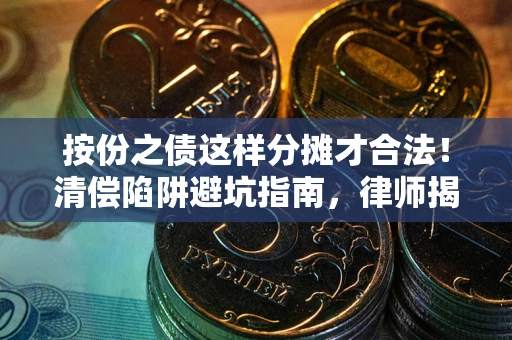 济南按份之债这样分摊才合法！清偿陷阱避坑指南，律师揭秘关键条款