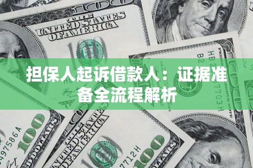济南担保人起诉借款人：证据准备全流程解析