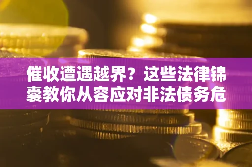 济南催收遭遇越界？这些法律锦囊教你从容应对非法债务危机